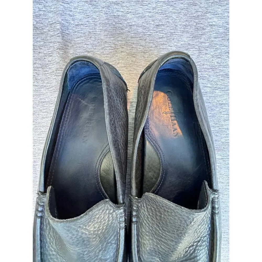 COLE HAAN Men's Black leather shoes, size 10. Loafers/Driving Mocs